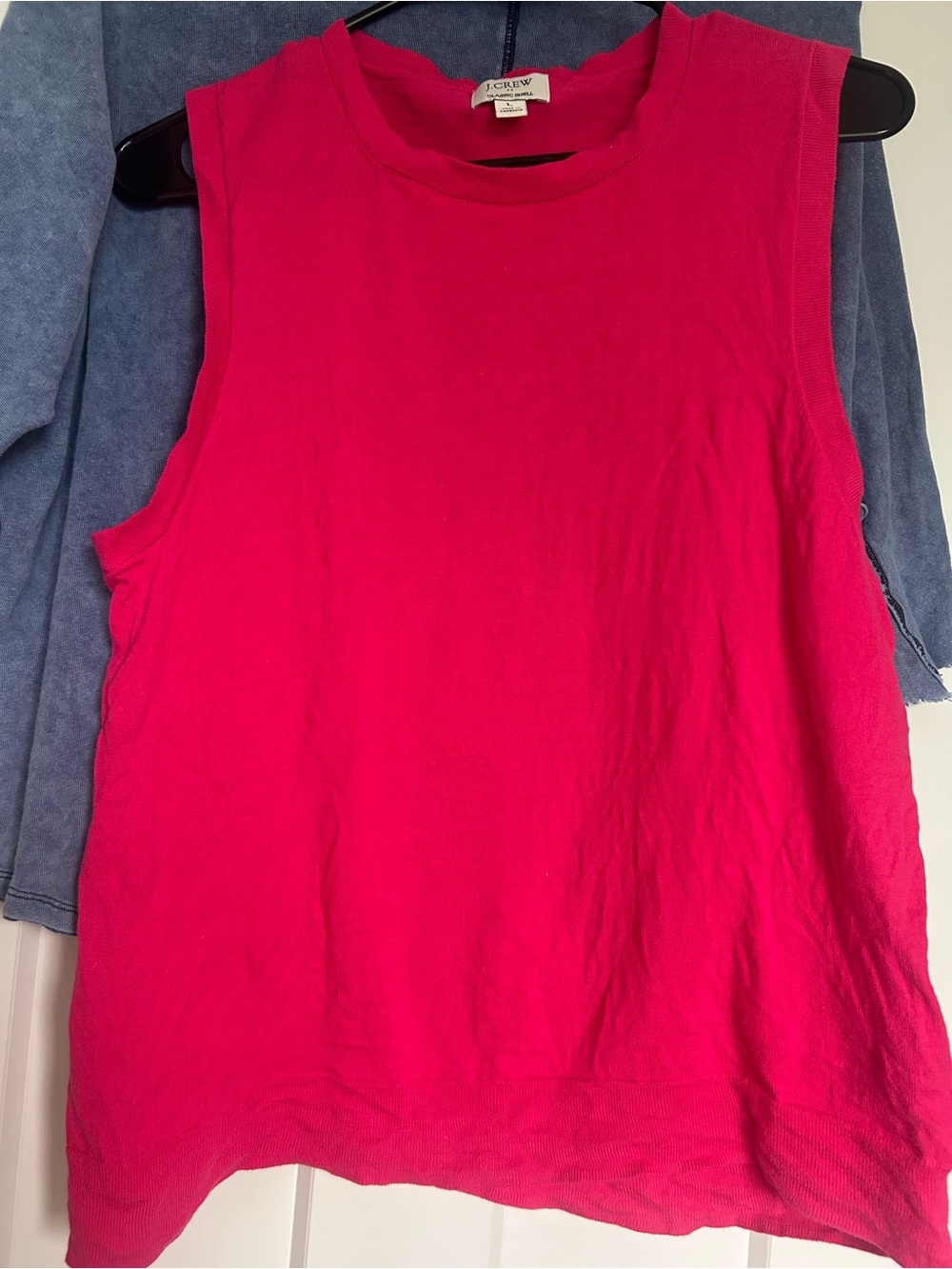 J.Crew Sleeveless Tank Top in Bright Pink 100% cotton